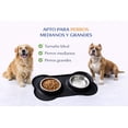 thumbnail image 4 of Plato para Perro Match & Enjoy 2 Tazones Desmontables de Acero Inoxidable Tapete Silicon en Forma de Hueso, 4 of 8
