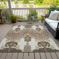 thumbnail image 6 of Addison Rugs Chantille Indoor/Outdoor Transitional Ikat Brown Washable Rectangle Rug, 5' x 7'6", 6 of 6