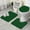 Green Black Checkerboard, variant on Brown Beige Plaid Checkered Pattern Bathroom Rugs Sets 3 Piece,Toilet Cover Set,Absorbent Non Slip Bathroom Mats Sets with U-Shaped Contour Rug Toilet Rug Set