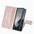 thumbnail image 3 of Allytechgroup for Samsung Galaxy Z Fold 7 Wallet Case, PU Leather with Embossed Pattern, Magnetic Clasp Kickstand Card Cash Slots Shockproof Slim Flip Case with Hand Strap for Women Men, Rosegold, 3 of 7