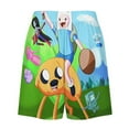 thumbnail image 5 of Adventure Time Characters Men's Pajama Pants Sleepwear Lounge Shorts Bottoms Summer Daily Cozy Soft Ice Silk Pajama Shorts Lightweight Home Beach Shorts, 5 of 8