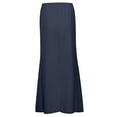 thumbnail image 4 of MIXUE Skirts For Women Summer Linen Solid Color Elastic Waist Drawstring A Line Boho Maxi Skirt Beachwear,Blue,L, 4 of 7