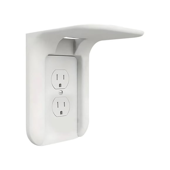 Ganchos para colgar soportes de enchufes sin perforar para pared, para sala de estar, cocina, dormitorio, mesita de noche, teléfono. Soporte de enchufes sin perforar.