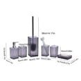 thumbnail image 3 of LiUMX 6-Piece Modern Bathroom Accessory Set | Soap Dispenser Pump, Toothbrush Holder, Toilet Brush & Tampon Case | Plastic Bathroom Organizer for Home, Hotel & Housewarming Gift, 3 of 5