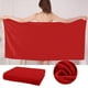 thumbnail image 2 of Toallas de microfibra de 70 x 140 cm. Toalla de baño grande para spa, playa, natación y camping (roja), 2 of 7