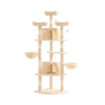 thumbnail image 3 of Amolife 73.6" Extra Large Corner Cat Tree, Fan-Shaped Tower with Scratching Posts & Condo House for Indoor Cats, Beige, 3 of 10