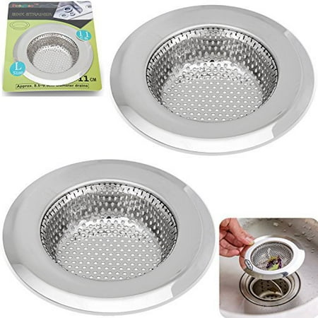 2pcs stainless steel kitchen sink strainer large wide rim 445 diameter perfect - Kitchen Sink Strainer 2pcs stainless steel kitchen sink strainer large wide rim 445 diameter perfect - Kitchen Sink Strainer