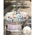 thumbnail image 5 of Spring Watercolor Blossom Flower Outdoor Round Tablecloth Zippered Table Cover with Umbrella Hole,Botanical Leaves on White Waterproof Table Cloths for Patio Garden Picnic Tables,60in, 5 of 7