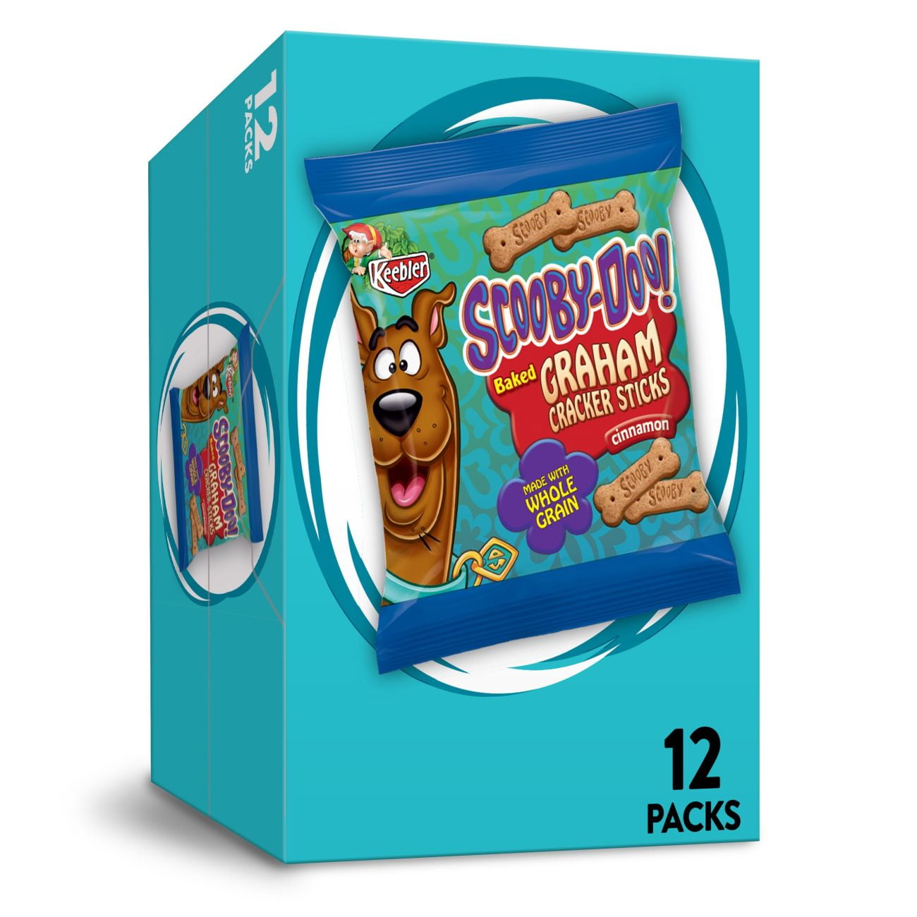Keebler ScoobyDoo! Graham Cracker Sticks, Cinnamon, 1 oz, 12 Count