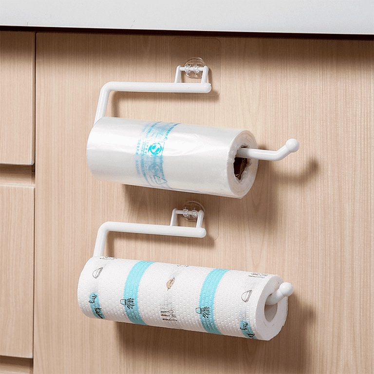 Paper Towel Holder, Kitchen Roll Dispenser, Under Cabinet Paper Towel  Organizer, Self Adhesive Wall Mount Tissue Holders for Bathroom, Counter