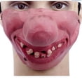 thumbnail image 3 of Divertida máscara de fiesta para adultos, payaso de látex, Cosplay, media cara, máscara de miedo Horrible, mascarada, fiesta de Halloween, carnaval, regalo de cumpleaños, 3 of 8
