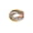 Two-Tone 3-Ring Set - US 8, variant on AIOMUO Set - US 8 Polished Gold Tone Interlocking Ring in 316L Stainless Steel - Hypoallergenic, Waterproof, Tarnish Resistant Wide Band Statement Jewelry