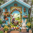 thumbnail image 5 of Kezqiaxn Easter Door Cover Decorations Easter Door Cover Hanging Cloth Easter Banner Background Fabric Holiday Party Layout Scene Backgrounds Easter Eggs Front Door Decoration, 5 of 6
