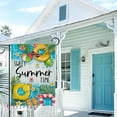 thumbnail image 6 of Sweet Summer Time Pool Small Decorative Garden Flag, Duck Swim Ring Ball Tropical Palm Leaves Yard Lawn Outside Decor, Flip Flops Seasonal Burlap Outdoor Home Decoration Double Sided 12.5 x 18, 6 of 6