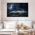 thumbnail image 2 of Elephant Stock Seascape Lightning Storm Wall Art - Horizontal Canvas Wall Art - Living Room Wall Decor - Beach Canvas - Blue And Beige Decor - 48" x 32", 2 of 8