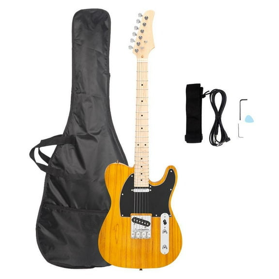 DOPIUY GTL Maple Fingerboard 39" Electric Guitar Gigbag Right Handed Yellow