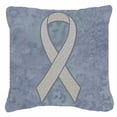 thumbnail image 2 of Carolines Treasures AN1210PW1818 Clear Ribbon for Lung Cancer Awareness   Canvas Fabric Decorative Pillow  18H x18W, 2 of 2