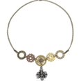 thumbnail image 3 of 3xSteampunk Gear Hour Hand Feather Wings Pendant Necklace Chain for Women Men, 3 of 3