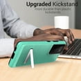 thumbnail image 6 of CoverON For Samsung Galaxy S21 Ultra 5G Phone Case, Slim Metal Kickstand Rugged Dual Layer Cover, Mint Teal, 6 of 8