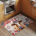 thumbnail image 2 of Independence Day Entryway Rug 2'x3'&nbsp; Non Slip Front Door Mats, Cow Patriotic Usa Flag Firework Floral Entrance Rugs Indoor Outdoor Carpet, Washable Floor Mats Small Area Rug for Bedroom Kitchen, 2 of 8
