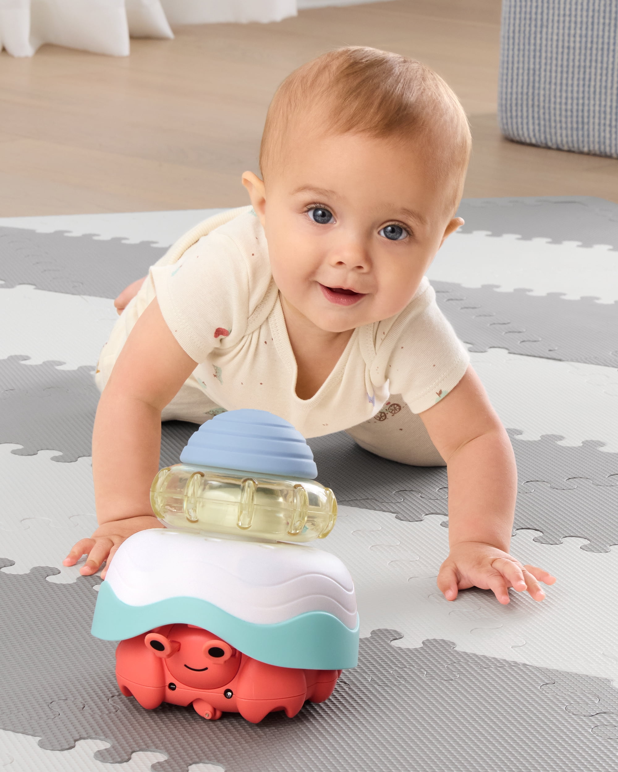 Skip Hop Stack & Crawl 4-in-1 Crab Baby Crawl Toy