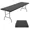 Black, variant on 8 ft Portable Folding Table, Heavy Duty Plastic Foldable Table with Carrying Handle, Outdoor Indoor Plastic Dining Table for Camping and Party Picnic, Black