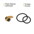 thumbnail image 4 of Uxcell 0.63 x 0.37 x 0.35 inch Plastic Fishing Hook Keeper Holder with 2 Size Rubber Rings Gold Tone 10 Pack, 4 of 5