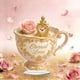 thumbnail image 3 of CaiYueKe Romantic Heart Teacup Acrylic Ornament Decorative Gift for Couples Valentine's Day Anniversary Wedding Home Decor Kitchen Desk Tabletop Decoration Love Present Souvenir Collectible, 3 of 9