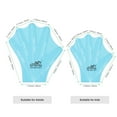thumbnail image 4 of Uxcell 2 Pair Silicone Swimming Gloves Webbed Finger Frog Type Medium Gloves Blue, 4 of 7