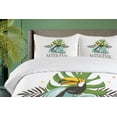 thumbnail image 4 of Ambesonne Holiday Duvet Cover Set, Adventure Never Ends Words, Calking, Green Seafoam and Grey, 4 of 6