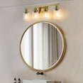 thumbnail image 4 of ACE-LIGHTS,Golden 4-Light Vanity Light with Clear Glass Shades(Bulbs Not Included),Bathroom Wall Fixture for Bathroom,Dressing room,Living Room,Bedroom(Golden), 4 of 10