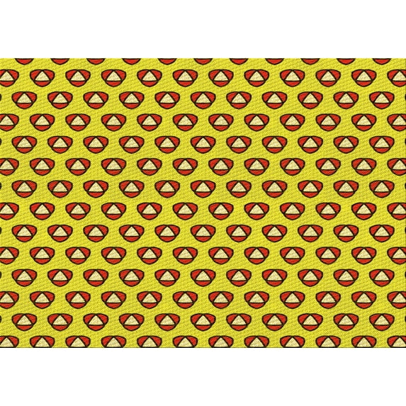 Ahgly Company Machine Washable Indoor Rectangle Transitional Canary Yellow Area Rugs, 7' x 9'