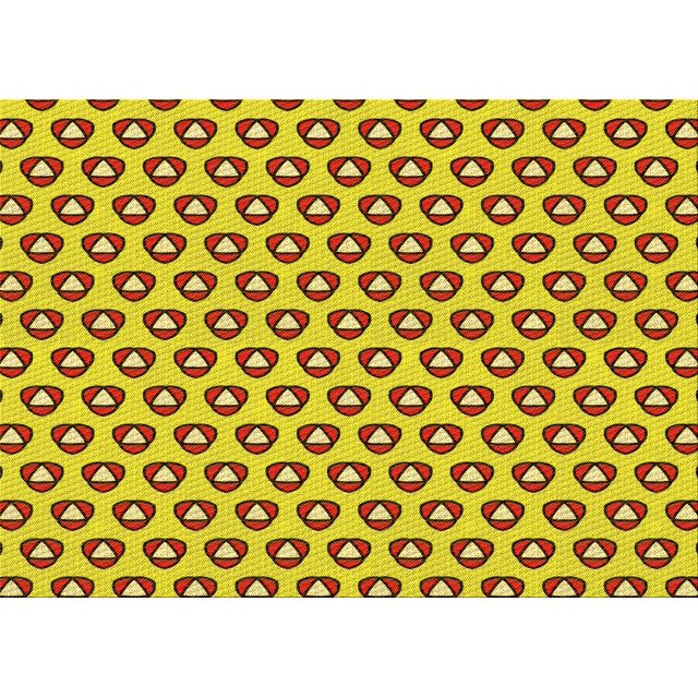 Ahgly Company Machine Washable Indoor Rectangle Transitional Canary Yellow Area Rugs, 5' x 7'