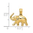 thumbnail image 3 of Real 14kt Yellow Gold 3-D Elephant Pendant; for Adults and Teens; for Women and Men, 3 of 3