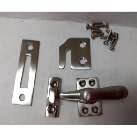 Casement Latch Standard with 3 Strikes, Satin Nickel
