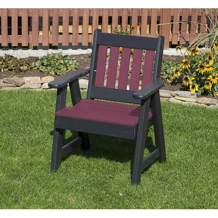 Hdpe Lumber Cherry Wood 2 FT POLY LUMBER MISSION Poly Resin Heavy Duty EVERLASTING PolyTuf HDPE AMISH CRAFTED Patio Chair ()