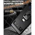 thumbnail image 5 of Compatible for Google Pixel 6 Pro 2021 Case with Camera Cover & Kickstand, Slide Lens Cover+Rotate Ring Stand+Card Holder, Impact-Resistant, Full Protect for Google Pixel 6 pro Black, 5 of 5