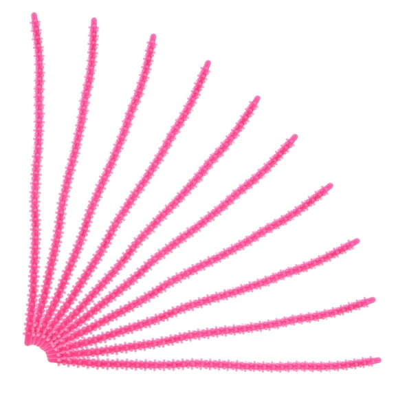 NICEXMAS 10Pcs Silicone Spiral Hair Curling Rods Rosy Flexible Perm Rods for Styling