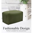 thumbnail image 2 of Tissue Box Cover, Rectangular Modern Decorative PU Leather Tissue Box Case Organizer Holder for Vanity Countertop, Night Stands, Livingroom, Office Desk & Car, 9.5X5X5inch, 2 of 5