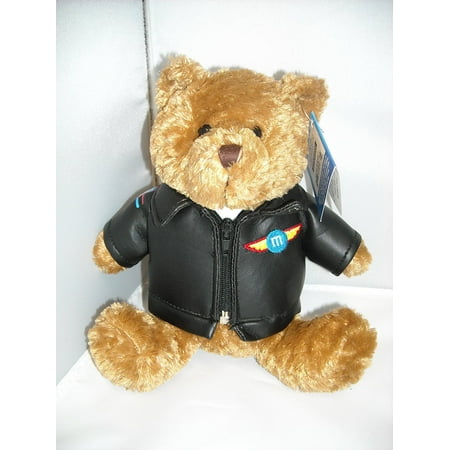 Red M&M Motorcycle Biker 8"Plush Teddy Bear