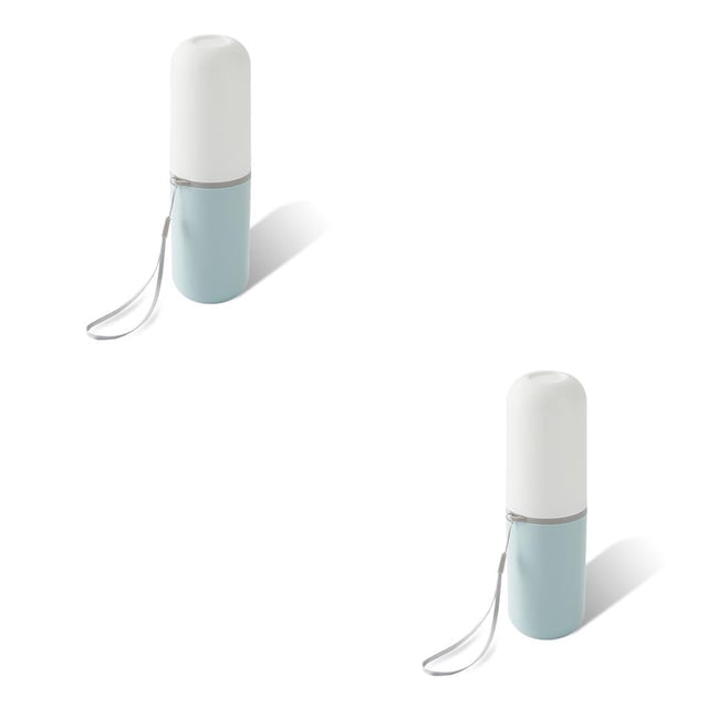 yingyy Toothbrush Case Portable Toothpaste Container Daily Use Multifunctional Bathroom for Home Travel Business Trips Hiking blue and white 2Set