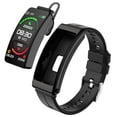 thumbnail image 1 of Smart Bracelet with Built-in Earphones - Touchscreen, Waterproof, Wireless Connectivity, Music Playback, Step Tracker, 1 of 11