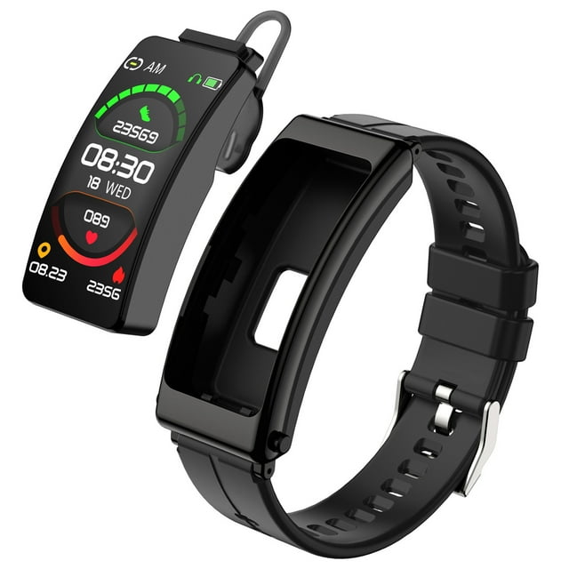 Smart Bracelet with Built-in Earphones - Touchscreen, Waterproof, Wireless Connectivity, Music Playback, Step Tracker