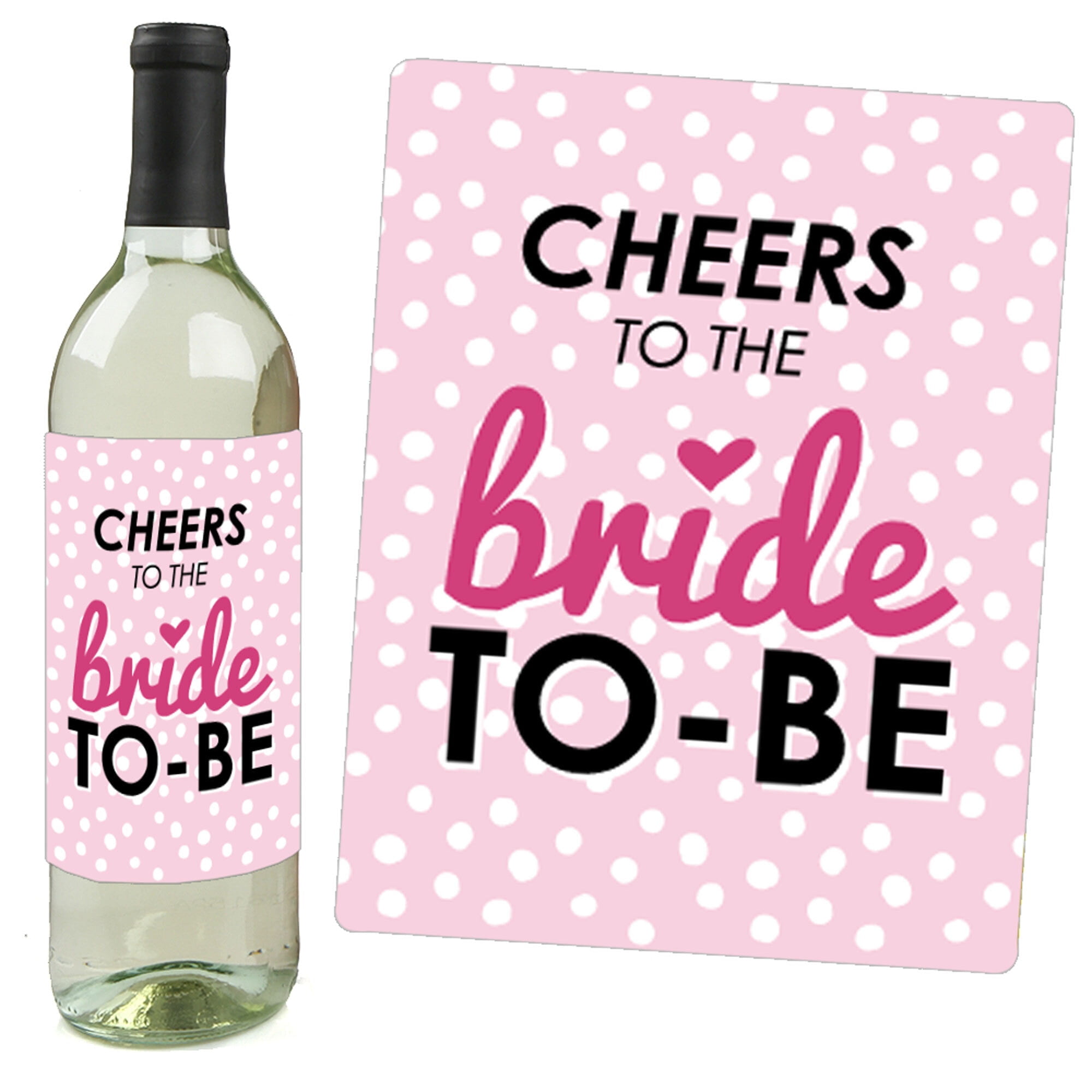 Bride-To-Be - Bridal Shower & Bachelorette Party Wine Bottle Labels - Classy Bachelorette Party Decorations for Women
