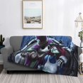 thumbnail image 2 of Goofa The Nightmare Before Christmas Pattern Fleece Throw Blanket for Couch, Soft Checkered Flannel Blanket for Sofa, Warm Cozy Decorative Blanket Fall Decor Gift-80"x60", 2 of 6