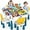 Dark Blue, variant on Kids Activity Table Toddlers Kids Table and Chair Set with 152Pcs Large Marble Run Building Blocks All in One Kids Play Water Tables Sand Tables, STEM Toys for Boys Girls 3 4 5 6 Year Old