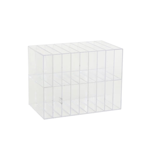 Kearding 2 uds soporte de exhibición cajón lateral Vertical plástico estante de almacenamiento liso rejilla única multicapa caja de bolígrafo Almacenamiento y organización del hogar Transparente Kearding HA075886-01