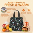 thumbnail image 5 of Pioneer Flower Floral Print Pattern Insulated Lunch Bag for Women & Adults,Large Portable Soft Cooler Lunch Bag,Thermal Food Storage Tote with Pearl Cotton,8.66L,8.75x5.75x9.5 Inch, 5 of 6