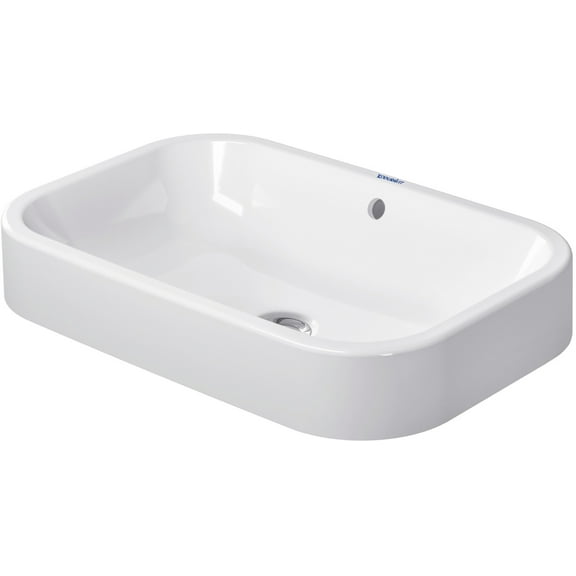 Duravit 2314600000 Happy D.2 23-5/8" Rectangular Ceramic Vessel Bathroom Sink - White
