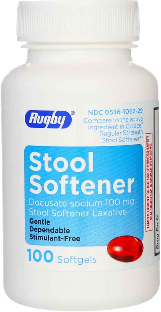 Major Dok Stool Softeners Softgels 100 Mg Constipation Relief for